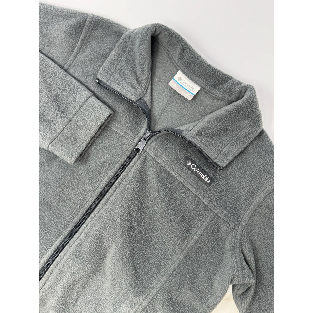 Columbia Boys Steens Mountain Full Zip Fleece Jacket Gray M 10/12 XB6012